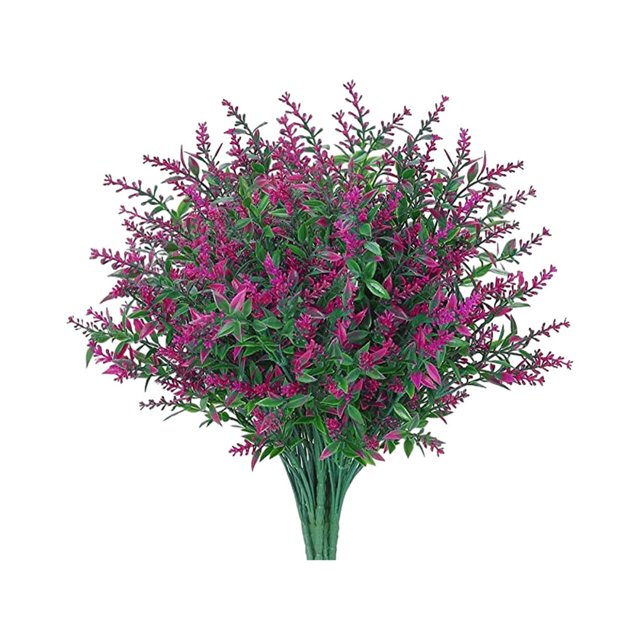 Naiovety 8 piezas de flores artificiales para decoración del hogar DIY y ramos de boda no tóxicos Decoración Loto rojo