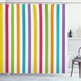 thumbnail image 1 of Ambesonne Rainbow Shower Curtain, Minimalist Line Art, 69"Wx84"L, Multicolor, 1 of 2