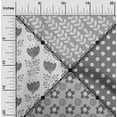 thumbnail image 2 of oneOone Velvet Gray Fabric Florals Craft Projects Decor Fabric Printed By The Yard 58 Inch Wide, 2 of 4
