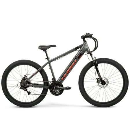 Huffy 27.5" Vertis 36V Adult Electric Mountain Bike, Fits Riders 5'0"+, Gray, Unisex