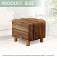 thumbnail image 3 of SCRAWLGOD Wood Grain Brown Ottoman Cover Stretch Square Ottoman Slipcover for Foot Stool, Anti-Scratch Folding Storage Furniture with Elastic Bottom Home Decor, 3 of 7