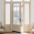 thumbnail image 2 of Farmhouse Beige White Striped Window Privacy Film, Modern Stripes Static Cling UV Sun Blocking Heat Control Window Tint Day and Night, Non-Adhesive One Way Windows Privacy Cover 17.7''x78.7'', 2 of 7