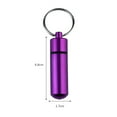 thumbnail image 4 of Estuche portátil de aluminio para pastillas, resistente al agua, con soporte para medicamentos, llavero (púrpura) Likrtyny Cuidado Belleza, 4 of 9