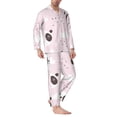 thumbnail image 2 of Sikiie Cute Panda Mens Pajama Set, Soft Warm Long Sleeve Sleepwear, Cozy Button-Down Pjs for Men-Medium, 2 of 7
