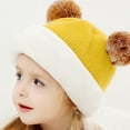 thumbnail image 2 of Toddler Winter Hat Scarf Earflap Set 2 in 1 Children Soft Warm Knit Hat Cap for Cold Weather Kids Beanie Balaclave, 2 of 6