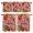 Red, variant on 3 Piece Kitchen Curtains and Valances Set Sweet Strawberry Cafe Curtains 36 Inch Length Summer Fruits Botanical Flowers Valance & Tier Curtain for Living Room Bedroom Small Window 54"x18"+27"x36"*2