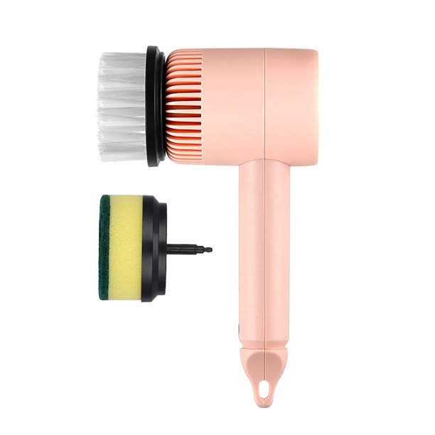 Cepillo de limpieza eléctrico Herramienta de cepillos de cocina inalámbricos de mano (Rosa 800mA)