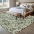 thumbnail image 4 of Green Floral Area Rugs 5'x7', Washable Small Throw Rugs for Laundry Room Playroom, Spring Flowers Pattern Botanical Vintage Indoor Outdoor Rug Non-Slip Low Pile Carpet Runner Reversible Floor Mats, 4 of 8