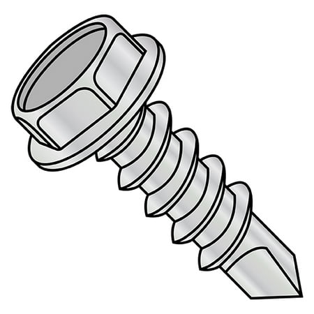 

12-14X7/8 Unslotted Indent Hex washer Self Drill Screw Full Thread Zinc 1000hours Salt Spray (Pack Qty 4 000) BC-1214KWHC