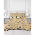 thumbnail image 3 of Vintage Flower Twin Size Down Alternative Comforter, Lightweight Comforter Quilt Bedding Set with Pillow Shams Country Bird Garden Butterfly Yellow All Seasons Bed Comforter Duvet Insert 68"x86", 3 of 7
