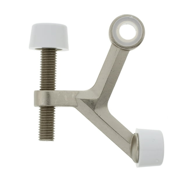 Bulldog Hardware Hinge Pin Mounted Doorstop, Satin Nickel