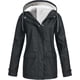 thumbnail image 3 of Chubasquero impermeable para mujer, talla grande, ligero, con cremallera, cortavientos con capucha y bolsillo, 3 of 3