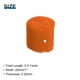 thumbnail image 2 of 4 Rollos Gasa Cinta 1" x 5.5 Yardas Mano Hecho Flecos Gasa Seda Cinta para Ramos Regalo Envoltura Boda Invitaciones Bricolaje Artesanías, Naranja, 2 of 7