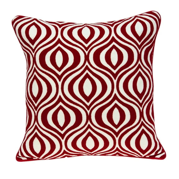 Parkland Collection Altia Red And White Throw Pillow