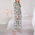 thumbnail image 3 of Goofa Herd of ducks Printed Women’s 2 Piece Pajama Set Super,Pajamas Women's Long Sleeve Sleepwear Soft Button Down Loungewear Pjs Lounge Set Nightwear-Small, 3 of 7