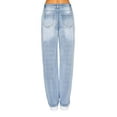 thumbnail image 6 of Wax Jeans - Women's Potassium Wash High Waisted Straight Leg Denim Pants - 90380, 6 of 8