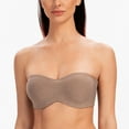 thumbnail image 3 of MELENECA Women's Strapless Bras for Large Bust Minimizer Unlined with Underwire Clear Strap Brown Heather 36A, 3 of 3