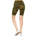 thumbnail image 3 of Womens High Waist Ultra Soft Printed Fashion Biker Shorts, 3 of 5