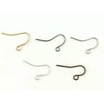 thumbnail image 6 of U8MO 200 Simple Earring Fish Hook Ear Wire French Hook Jewelry Finding Various Color-Dull Silver Tone, 6 of 7