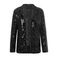 thumbnail image 2 of Douhoow Sequin Jacket for Women Open Front Blazer Sparkle Top Long Sleeve Cardigan Bomber Jacket, 2 of 9