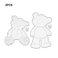 thumbnail image 3 of Troqueles de corte de Metal Advancent DIY en forma de oso 2 pack/lote Herramientas y accesorios para hornear, 3 of 6