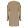 thumbnail image 4 of Robe Grande Taille pour Femmes 2025 Automne Été Tendance Décontractée Ample à Manches Longues à Col Rond Longueur Genou avec Poches, 4 of 5