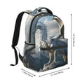 thumbnail image 2 of Haiem Mountain White Dragon Printed School Backpack,Casual Travel Lightweight Backpack,Durable Comfortable Multifunctional Backpack,Laptop Backpack, 2 of 5