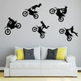 thumbnail image 7 of FACAILGZPY Dirt Bike Decals Wall Stickers Motocross Sports Stickers Wallpaper Decor for Boys Teens Home Decoration Playroom Bedroom Living Room, Black, 7 of 7