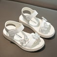 thumbnail image 4 of Cathalem And Slides Children Shoes Summer Butterfly Sandals With Diamond Fashion Little Girl Soft Size 9 Toddler Sandals Girls White 9 Years, 4 of 5