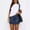 Dark Blue, variant on LYMAYTER S-XL Women Denim Short Skirt Slim Fit Casual Jean Skirt High Waist Stretchable Mini Skirt