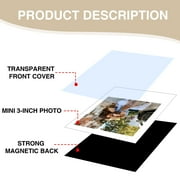 Caiyoule Magnetic Frame, 20 Pack Magnets for Refrigerator, 2.5 x 3.5 Picture Frames,Black