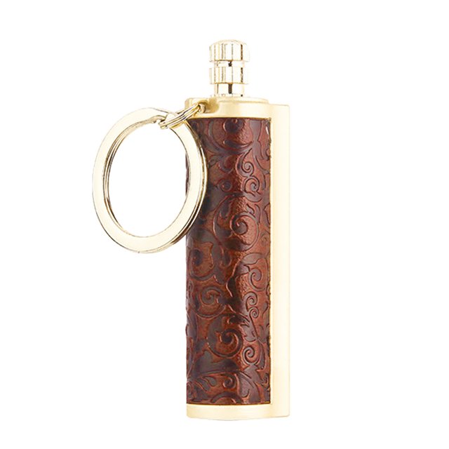 GUANGHONG Hit Fire Machine Flintstone Metal Keychain Hit Fire Machine Kitchen Cooking Torch Red Flame for Chef Blow Torch Refillable Creme Brulee Dessert BBQ and Baking(No Fuel)