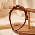 thumbnail image 2 of Brown Double Bangs Clip Headband with 8 Small Clips, Women Double Layer Hairpin Headband, Women's Fashion Headbands, 2 of 8