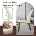 thumbnail image 3 of AFO Upholstered Dining Chairs Set of 2, Modern Fabric Kitchen Side Chairs with Solid Wood Legs,for Home, Restaurant or Cafe, Beige, 3 of 6
