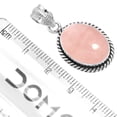 thumbnail image 2 of Rose Quartz Pendant 925 Sterling Silver Handmade Jewelry, 2 of 3