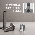thumbnail image 2 of WEUVEB Heavy Duty Cable Clamps Stainless Steel Wire Rope Fitting DIY Projects 1Set, 2 of 8