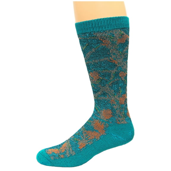 Carolina Ultimate Outdoor Obsession Merino Wool Blend 1 Pair, Teal Camo, Women's 6-9