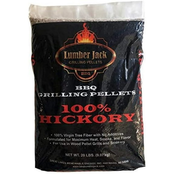 LZQP 100% Hickory BBQ Grilling Pellets – 20 lbs.