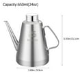 thumbnail image 2 of PAMINGONO 1Set Sauce Bottle Stainless Steel Cylindrical Home Users Silver 650ml, 2 of 8