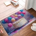 thumbnail image 5 of Haiem Colorful Balloon Cake Celebration Front Door Mat Indoor Outdoor Entrance, Waterproof All-Season, All-Weather Doormat, Durable Flannel Fabric, Fade Resistant, Low Profile, 16x24in, 5 of 8