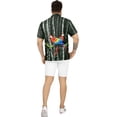 thumbnail image 4 of HAPPY BAY Men's Hawaiian Shirts Short Sleeve Button Down Shirt Mens Tropical Shirts Casual Holiday Summer Party Caribbean Shirts for Men Funny 4XL Bamboos, Black, 4 of 6
