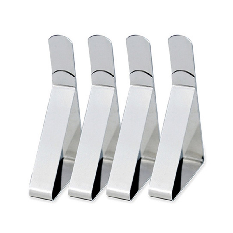 4 Pack Tablecloth Clips Durable Stainless Steel Ripple Table Cloth
