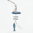 thumbnail image 2 of 2 piezas de madera náutica de pescado para colgar en la pared, estilo océano, artesanía de madera, rueda de capitán, pescado, velero, etiqueta colgante, decoración de playa mediterránea para tienda d JAMW Sencillez, 2 of 5