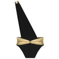 thumbnail image 4 of TiaoBug Mens Ancient Greek Roman Toga Costume One Shoulder Metallic Shiny Belt Bodysuits Black 3XL, 4 of 7
