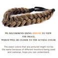 thumbnail image 2 of DIGUAN Messy Wide 2 Strands Synthetic Hair Braided Headband Classic Chunky Plaited Headband for Women Girl (Warm Brown), 2 of 4