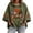 Green, variant on Happy Hallothanksmas Fall Shirts for Women 3/4 Sleeve Hooded Halloween Sweatshirt Loose Fit Casual Thanksgiving Christmas Graphic Hoodies