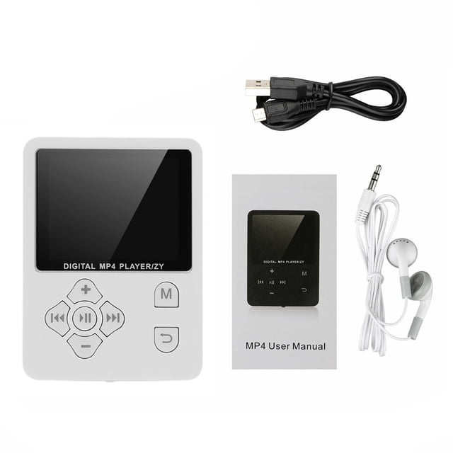Mini Music Player with 1.8 Inch TFT Screen Portable Button Control Digital MP3 FM Sound Recorder, White