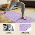 thumbnail image 4 of Pink Purple Cat Eye Skull Butterfly Pattern Hot Yoga Mat Towel Non Slip for Hot Yoga - Quick-Drying Yoga Mat Cover with 4 Corner Pockets with Travel Bag - Hot Yoga Towel Non Slip 70"x26", 4 of 6
