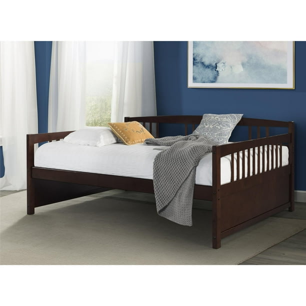 Dorel Living Morgan Wood Daybed Full Size Frame With Slats Espresso Walmart Com Walmart Com