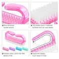 thumbnail image 5 of Handle Grip Nail Brush, Nail Brushes Hand Fingernail Brush Cleaner Scrubbing Kit Pedicure for Toes and Nails Men Women (4 Pack), 5 of 13